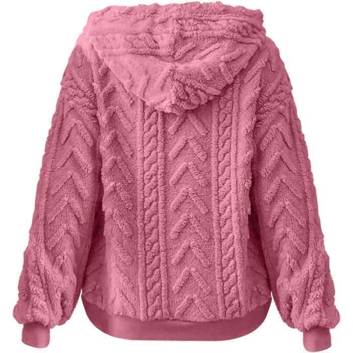 Sweat Polaire Capuche Hiver Chaud Veste Polaire Femme avec Capuche