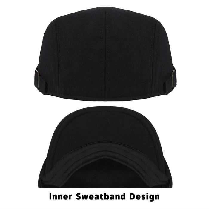 Casquette Newsboy Pour Homme Grande Taille - Laine épaisse, Style Vintage à Chevrons, Réglable 58-63 Cm - 7