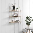 En Casa Etagere Murale Avec 3 Tablettes Avec Fixation De Corde Avec Aspect En Bois 60 X 23 5 Cm Achat Vente Etagere Murale En Casa Etagere Murale Cdiscount