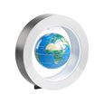 Globe terrestre en lévitation 10 cm dans anneau lumineux TERRA CIRCULA 22 x 22 x 5 cm Bleu-3
