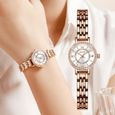 Montres femmes marque de Luxe 2021 diamants bracelet elegant quartz étanche acier or rose bijoux montre femme Jolie-3