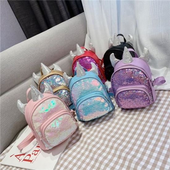 Clés Pochette Mini Portefeuille Lapin Imprimé Fermeture éclair Coin Sac à dos Licorne Porte-monnaie