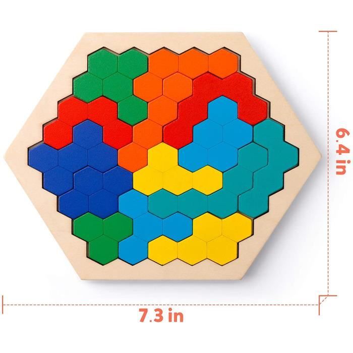 Puzzle 3D Tangram Montessori 1 pièce, jeu d'apprentissage, Puzzle