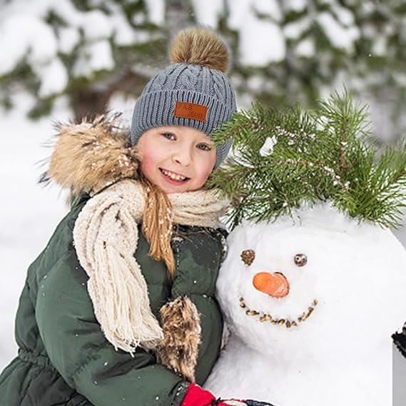 Bonnet tricoté d'hiver pour enfants, gants d'hiver pour enfants, 3 pièces pour  enfants doublure épaisse d'hiver (3-5 ans,Gris) - Cdiscount Prêt-à-Porter