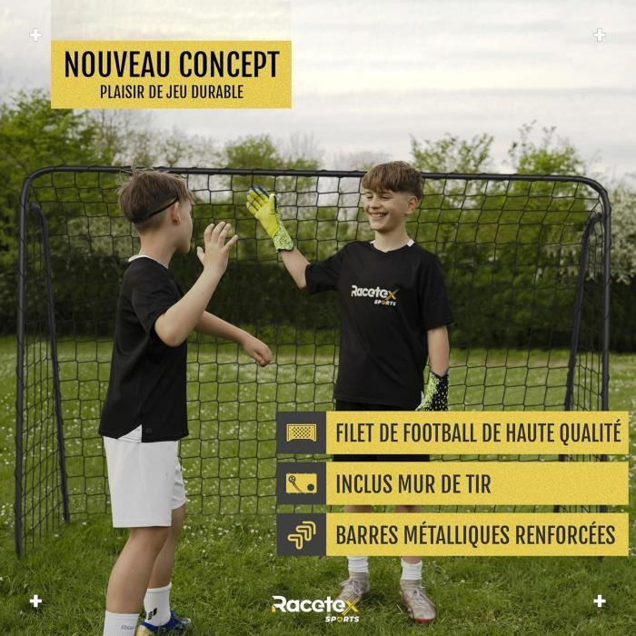 Racetex Cage De Foot Enfant 3m X 2m – Revêtement Anti-rouille, Rembourrage Mousse, Ancrages Au Sol, Montage Rapide, Pour Jardin Et Clubs