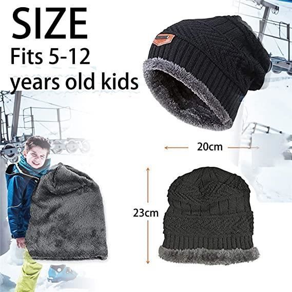 Vêtement Chaud 1-6 Ans Ensemble Bonnet Écharpe Gants Pour Enfants - Kit Hiver Doux Et Chaud - 3 Pièces - 1-6 Ans Ensemble Chaud Jeu Neige