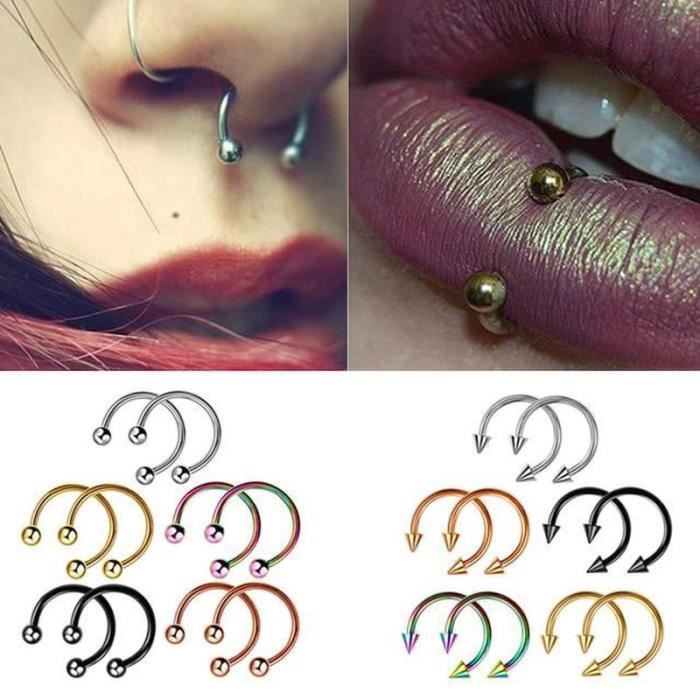 Lot De 4 Clous De Nez En Titane 22G - Piercings L Shape Hypoallergéniques Avec Tops 1,5mm 2mm 2,5mm 3mm, Bijoux Confortables Pour Nez