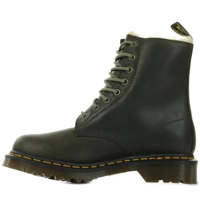 Boots femme Dr Martens 1460 Serena Wyoming Cuir brun Lacets