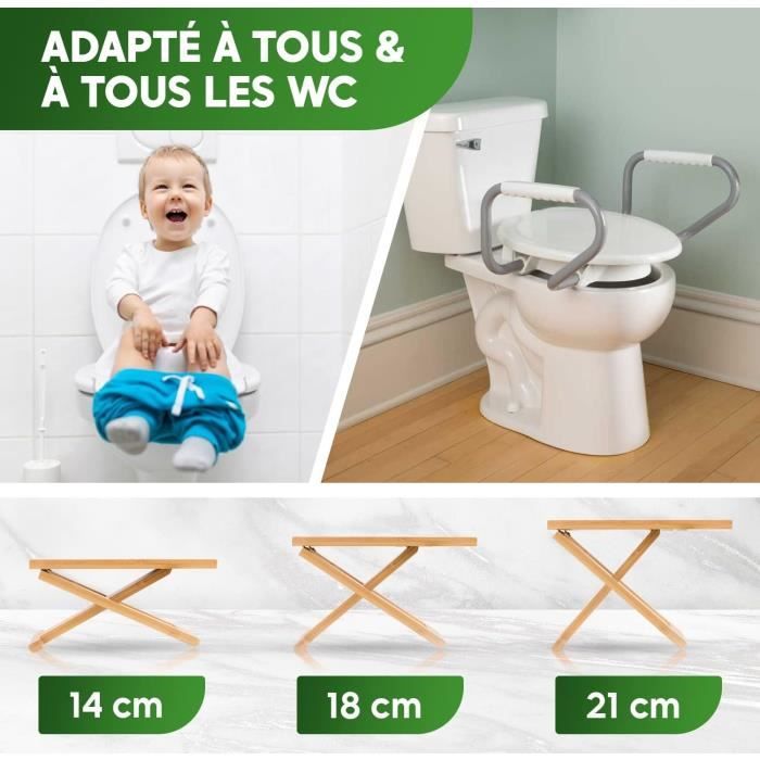 Tabouret Accroupisseur De Toilettes En Bambou - Marche Pied Wc En