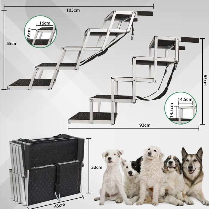Chien escaliers rampe chien échelle durable forme de pente douce