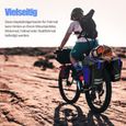 Sac à dos de vélo Porte-bagages arrière Double sac Selle étanche VTT Sac de vélo de route-Bleu-4