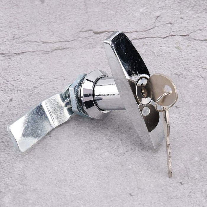 Serrure De Porte En Acier Inoxydable Pour Camion Ou Boîte à Outils - Avec Clés Et Poignée En T - NEUVE