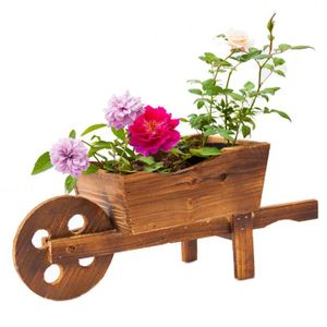 Mini Brouette Décorative En Osier Et Rotin - Longueur 30 Cm - Idée Décoration Naturelle