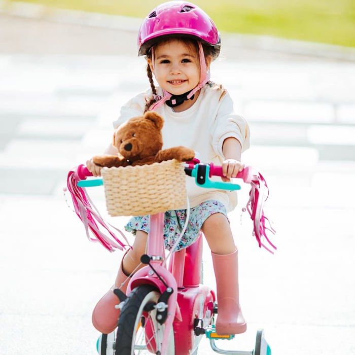 Banderoles De Guidon Pour Enfant – 2 X 28 Cm, Avec Perles, Polyester, Pour Vélo, Trottinette, Tricycle