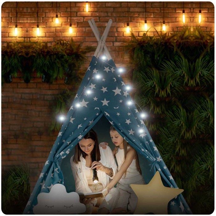 Tente Enfant Nukido NK-401 – 120x120x160 Cm – Structure Pliable – Bleu Marine – Cabane De Jeu Intérieur/Extérieur – Dès 2 Ans
