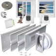 Kit calfeutrage clim mobile 160cm-4 panneaux réglables raccord universel 13/15cm max 160cm sans tuyau