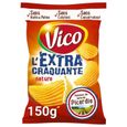 VICO - Chips Ondulées Extra Craquantes Nature 150G - Lot De 4-0
