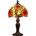 rétro pastorale lampe en verre taché, lampe de chevet de style Tiffany, salon chambre à coucher Etude Bar à café Lampes de bur[1542]-0