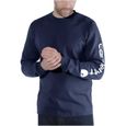 Carhartt - T-shirt coton manches longues logo manche - EK231 - Navy - XL-0