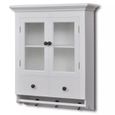 Placard Mural De Cuisine Avec Porte En Verre Bois Blanc Achat