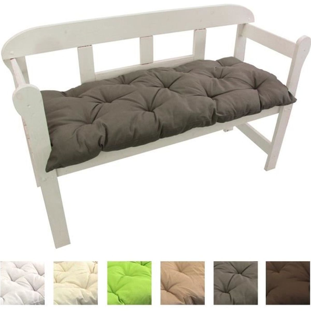Coussin Pour Banc 140 X 50 X 8 Cm Gris Coussins Matelasses