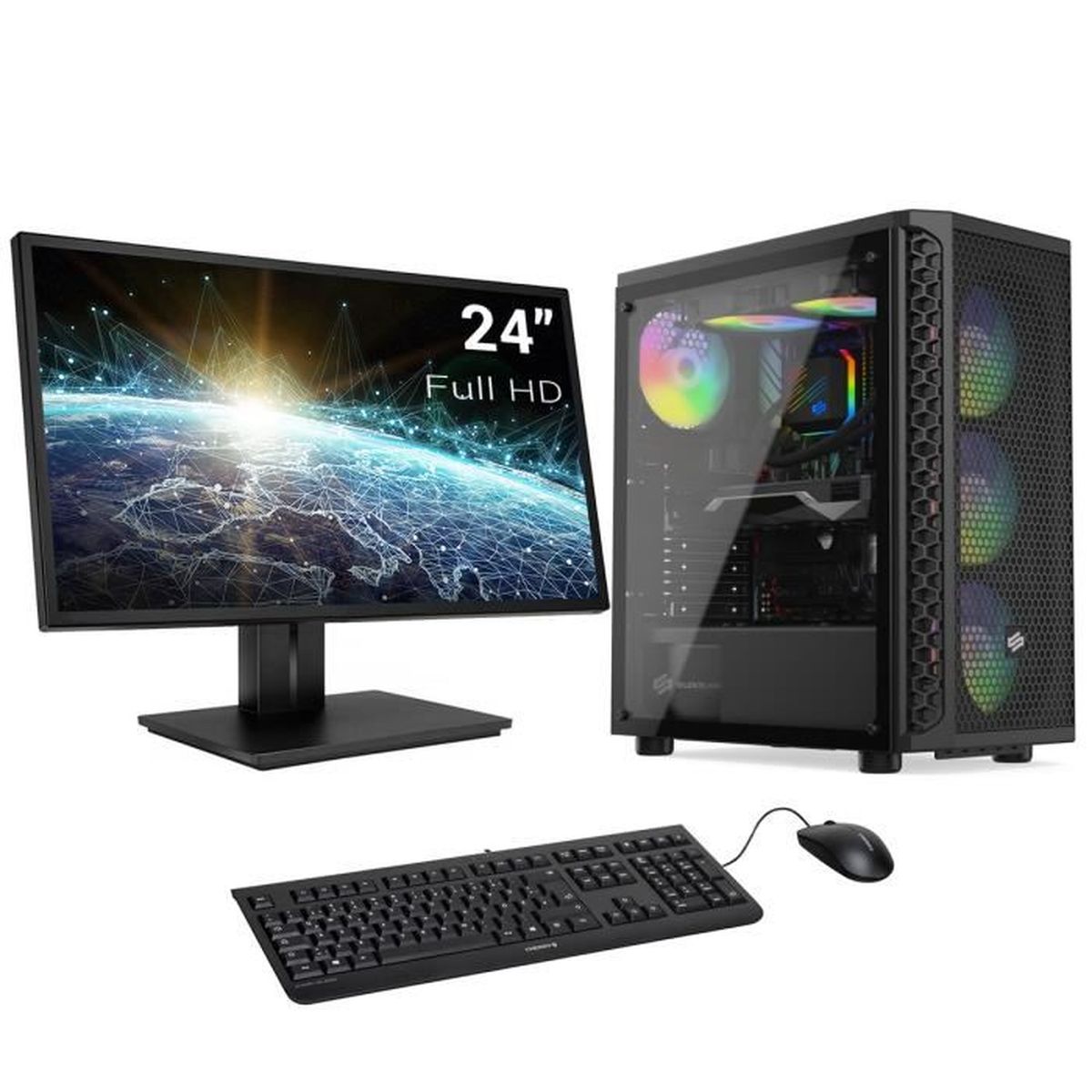 Pack PC Gaming, AMD Ryzen 7, RX 5500 XT, 240Go