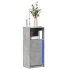vidaXL Buffet avec LED gris béton 42,5x34x100 cm bois d'ingénierie, meuble de rangement, meuble de rangement cuisine, meuble 852155