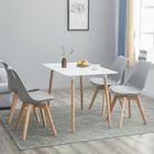 H.J WEDOO Lot de 4 chaises - Gris - scandinave - SGS