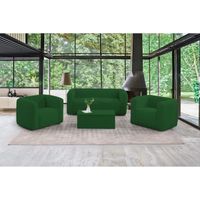 Table basse avec rangement Terracotta - Vert foncé - Bois massif - Rectangulaire - Pliable - 96x38.5x45.5 cm