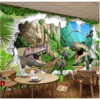 Papier Peint Intissé Dinosaure Peinture Murale 3D Tapisserie Photo Poster Tableaux Muraux Salon Couloir Mural Décoration 350x245cm
