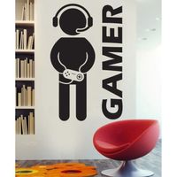 Vidéo Jeu Gaming Gamer Mur  Art Décor Autocollant Vinyle Stickers Muraux Pour Les Garçons Chambre
