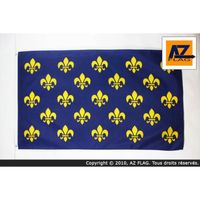 Drapeau Fleur de Lys Bleu et Or - AZ FLAG - 150x90cm - Haute qualité