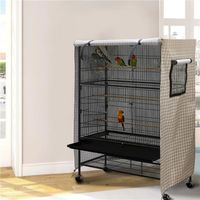 Couverture  du  cage oiseau convaincre une protection de la cage perroque style-Grid Coffee1