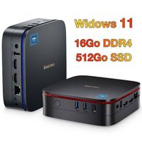 Blackview MP60 - Mini PC - 16Go DDR4 - 512Go SSD - Windows 11 Pro Intel Celeron N5095 - 4K HD - Double WiFi - Gigabit Ethernet