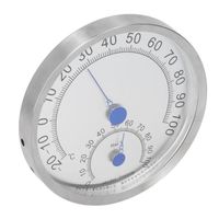 XIJ thermomètre extérieur Thermomètre rond en acier inoxydable, étanche, résistant à la piscine barometre support 7541792464296