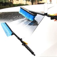 Brosse de lavage de voiture Outil de nettoyage a l'eau pulverisee Poils Doux Duster a long manche