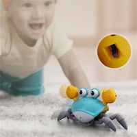 SURENHAP Jouets pour bébé crabe rampant Jouet de crabe rampant avec lumières musique évitement automatique des puericulture Vert