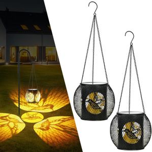 LAMPE DE JARDIN  Lanterne Solaire Exterieur,2 lampes de jardin sola