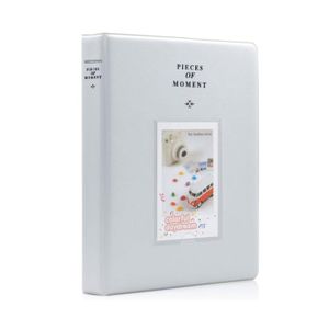 Album Photo Pour Instax Mini - Capacité 108 Photos - Fermeture Sangle - Cuir écologique - 19x12 Cm - Idéal Voyage