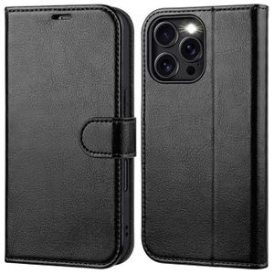 Étui Folio IPhone 6/6S Plus – Noir, Ouverture Latérale, Eco-cuir, Clip