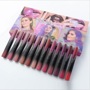 Hudabeauty New Lip Liner Lip Glaze Set Coffret Cadeau Rouge à Lèvres Mat Lipstick