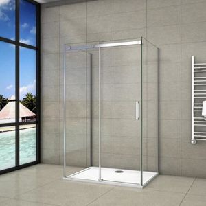 cabine de douche 90x120cm sogood ravenna40 parois de douche en forme u verre de securite esg transparent avec revetement nano cdiscount bricolage