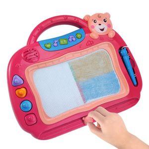 JEU DE COLORIAGE - DESSIN - POCHOIR Tableau magnétique Montessori pour bébé - ROSE - P