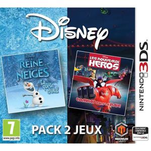 JEU 3DS Disney pack 2 jeux : La Reine des Neiges + Les Nouveaux Héros 