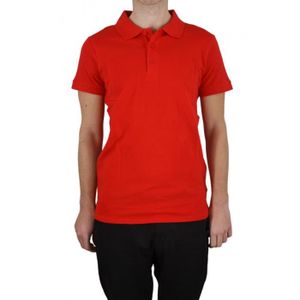 POLO Bill Tornade Polo uni manches courtes  Rouge Homme