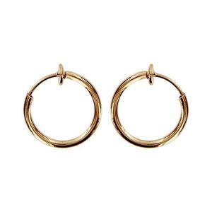 Boucle d/'oreille anneau creole en vrai plaqué or motif sicelé homme femme neuve