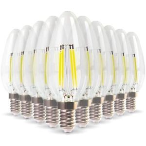 AMPOULE - LED Arum Lot de 10 Ampoules Filament LED E14 C35 6W Eq