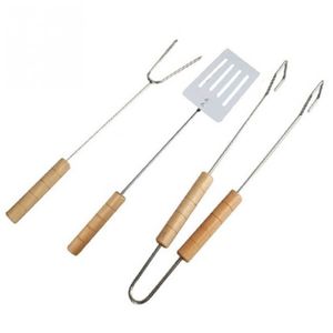 USTENSILE Ensemble d'outils BBQ Heavy Duty, Barbecue Grill Ustensiles Ensemble d'accessoires pour barbecue pour barbecue, fourchet,Argent