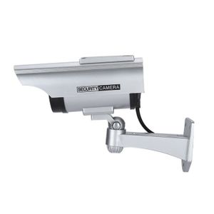 FISHTEC ® Camera Factice Extérieur - Fausse Caméra de Vidéosurveillance  avec LED Clignotante - Panneau Solaire - Usage Extérieur/Intérieur - Blanc  : : High-Tech