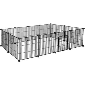 ENCLOS - CHENIL YRHOME Enclos extérieur pour chiots, lapins, enclos pour petits animaux, clapier, cage grillagée métallique